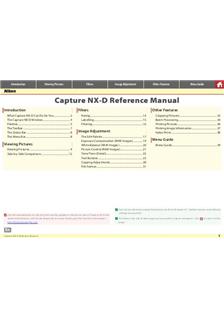 Nikon Capture NX D manual. Camera Instructions.